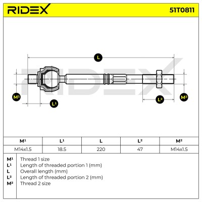 Tie Rod Assembly RIDEX 51T0811 51T0811 - photo 5
