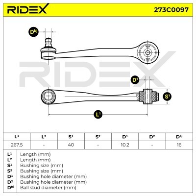 Control Arm RIDEX 273C0097 273C0097 - photo 4