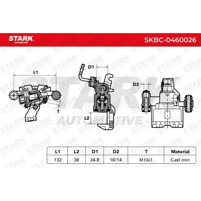 Brake Caliper Stark SKBC-0460026 SKBC-0460026 - photo 3