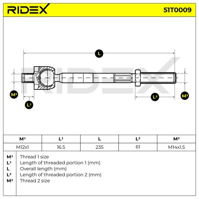 Tie Rod Assembly RIDEX 51T0009 51T0009 - photo 5