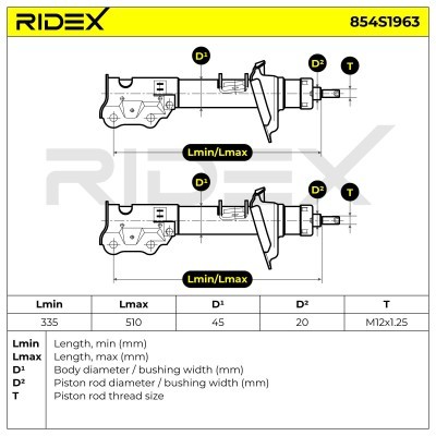 Shock Absorber RIDEX 854S1963 854S1963 - photo 6