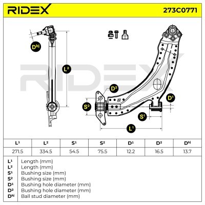 Control Arm RIDEX 273C0771 273C0771 - photo 6