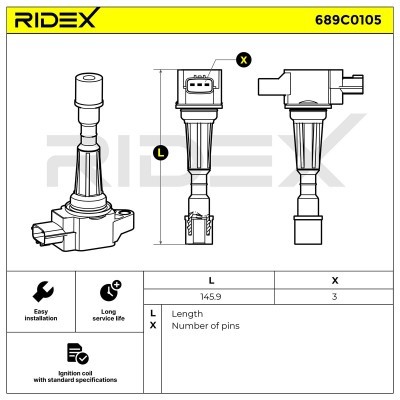 Ignition Coil RIDEX 689C0105 689C0105 - photo 4