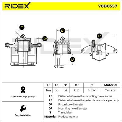 Brake Caliper RIDEX 78B0557 78B0557 - photo 5