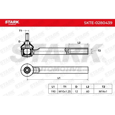 Tie Rod End Stark SKTE-0280439 SKTE-0280439 - photo 6