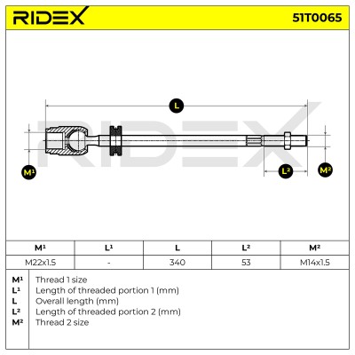 Tie Rod Assembly RIDEX 51T0065 51T0065 - photo 7