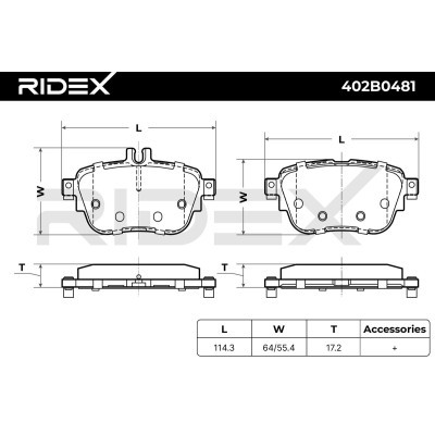 Brake Pads Set RIDEX 402B0481 402B0481 - photo 6