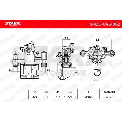 Brake Caliper Stark SKBC-0461062 SKBC-0461062 - photo 6