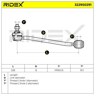 Stabilizer Link RIDEX 3229S0291 3229S0291 - photo 6