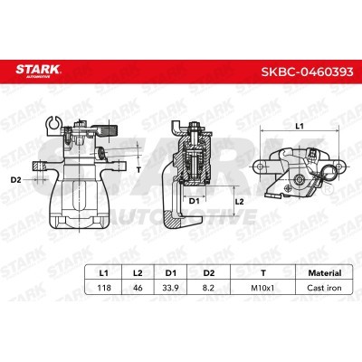 Brake Caliper Stark SKBC-0460393 SKBC-0460393 - photo 7