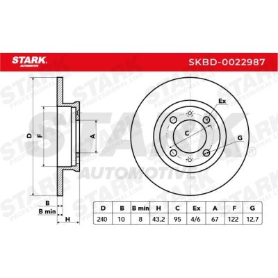 Brake Disc Stark SKBD-0022987 SKBD-0022987 - photo 5