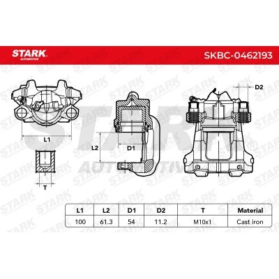 Brake Caliper Stark SKBC-0462193 SKBC-0462193 - photo 3