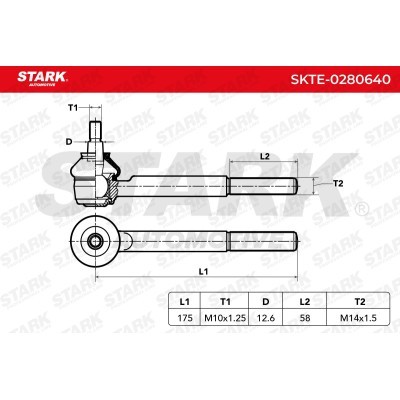 Tie Rod End Stark SKTE-0280640 SKTE-0280640 - photo 6