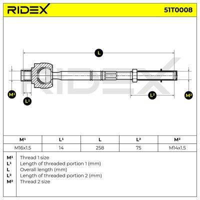 Tie Rod Assembly RIDEX 51T0008 51T0008 - photo 5