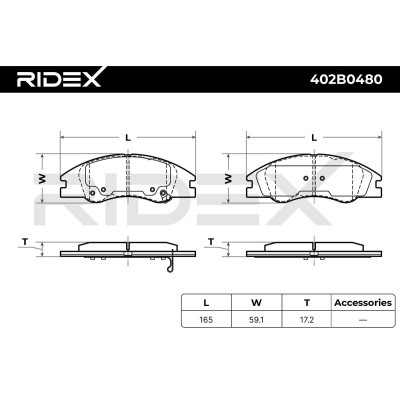 Brake Pads Set RIDEX 402B0480 402B0480 - photo 7