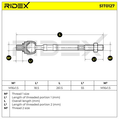 Tie Rod Assembly RIDEX 51T0127 51T0127 - photo 6