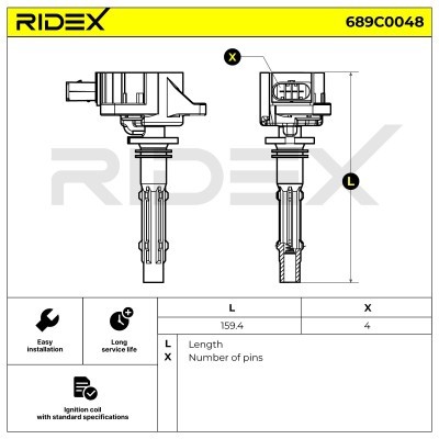 Ignition Coil RIDEX 689C0048 689C0048 - photo 4