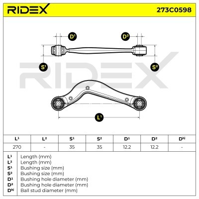 Control Arm RIDEX 273C0598 273C0598 - photo 6