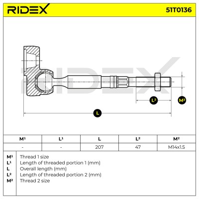 Tie Rod Assembly RIDEX 51T0136 51T0136 - photo 5
