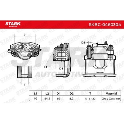 Brake Caliper Stark SKBC-0460304 SKBC-0460304 - photo 5