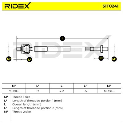 Tie Rod Assembly RIDEX 51T0241 51T0241 - photo 6
