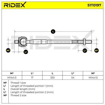 Tie Rod Assembly RIDEX 51T0197 51T0197 - photo 6