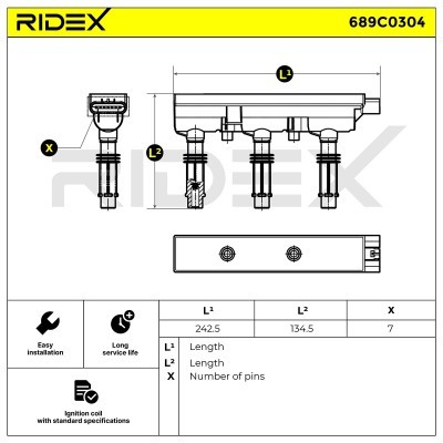 Ignition Coil RIDEX 689C0304 689C0304 - photo 6