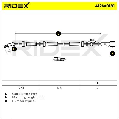 ABS Sensor RIDEX 412W0181 412W0181 - photo 7