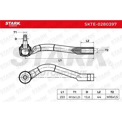 Tie Rod End Stark SKTE-0280397 SKTE-0280397 - photo 6