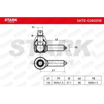 Tie Rod End Stark SKTE-0280518 SKTE-0280518 - photo 2