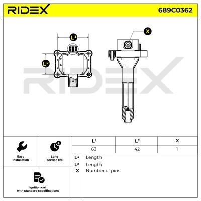 Ignition Coil RIDEX 689C0362 689C0362 - photo 6