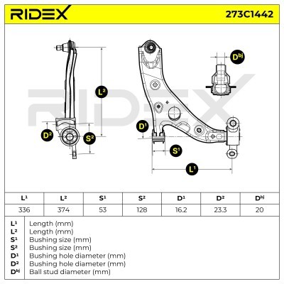 Control Arm RIDEX 273C1442 273C1442 - photo 6