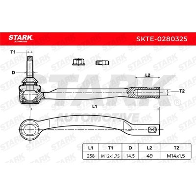 Tie Rod End Stark SKTE-0280325 SKTE-0280325 - photo 7