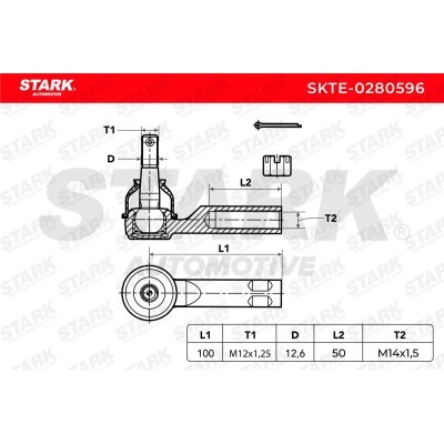Tie Rod End Stark SKTE-0280596 SKTE-0280596 - photo 6