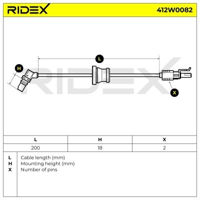 ABS Sensor RIDEX 412W0082 412W0082 - photo 5