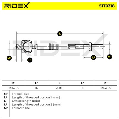Tie Rod Assembly RIDEX 51T0318 51T0318 - photo 5