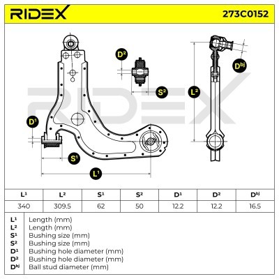 Control Arm RIDEX 273C0152 273C0152 - photo 8