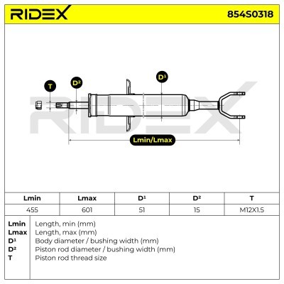 Shock Absorber RIDEX 854S0318 854S0318 - photo 8