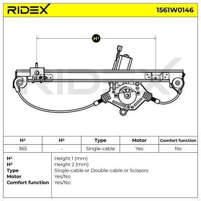 Window Regulator RIDEX 1561W0146 1561W0146 - photo 8