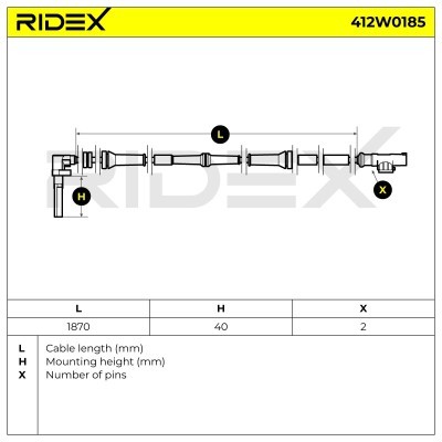 ABS Sensor RIDEX 412W0185 412W0185 - photo 5