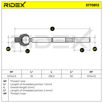 Tie Rod Assembly RIDEX 51T0812 51T0812 - photo 5