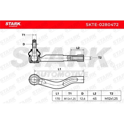 Tie Rod End Stark SKTE-0280472 SKTE-0280472 - photo 3