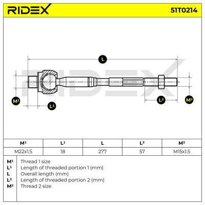 Tie Rod Assembly RIDEX 51T0214 51T0214 - photo 7