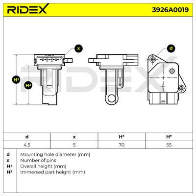 Air Mass Sensor RIDEX 3926A0019 3926A0019 - photo 10