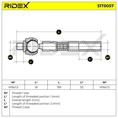 Tie Rod Assembly RIDEX 51T0057 51T0057 - photo 6