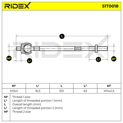 Tie Rod Assembly RIDEX 51T0018 51T0018 - photo 5