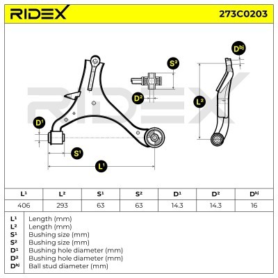 Control Arm RIDEX 273C0203 273C0203 - photo 4