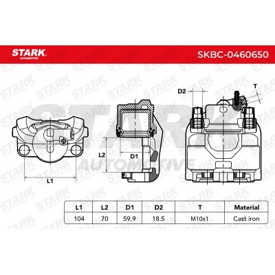 Brake Caliper Stark SKBC-0460650 SKBC-0460650 - photo 5