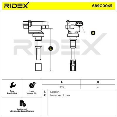 Ignition Coil RIDEX 689C0045 689C0045 - photo 4