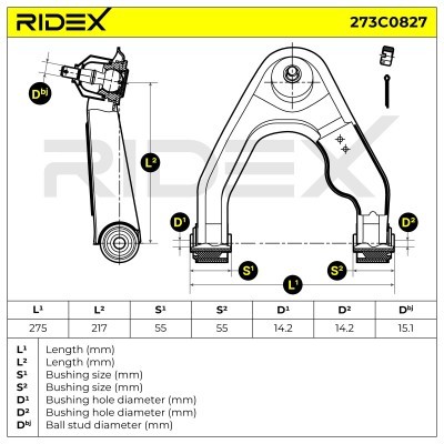 Control Arm RIDEX 273C0827 273C0827 - photo 6